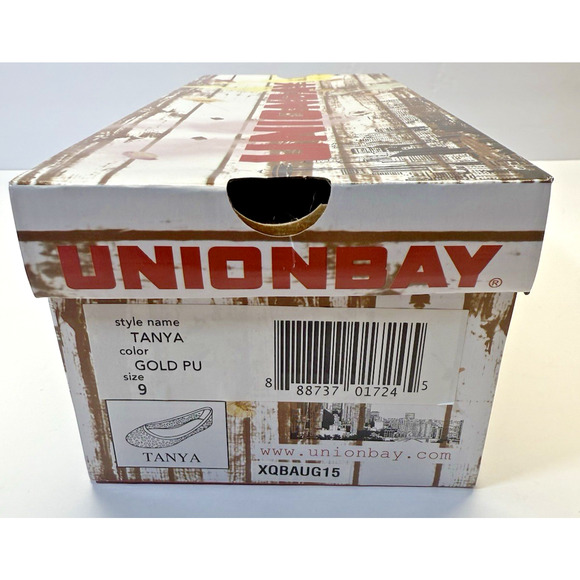 Unionbay Tanya Ballet Flat Women's Size 9 Gold Comfort Slip On Casual New in Box - Picture 11 of 11